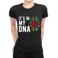 It's In My Dna Dominica Flag Dominican Gift Ladies Fitted T-shirt | Artistshot