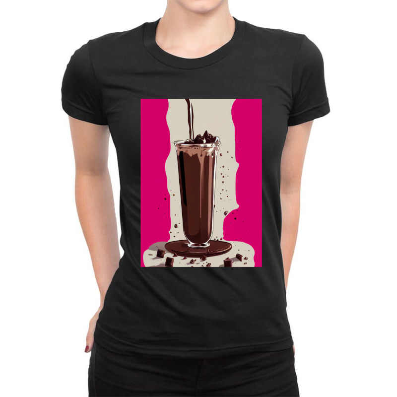 Chocolate Milkshake 1 Ladies Fitted T-Shirt by ByronGFaulkner | Artistshot