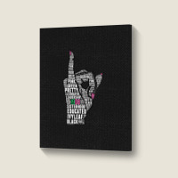 J15 Founder's Day Aka Women Hand Sign Words Sweatshirt Portrait Canvas Print | Artistshot