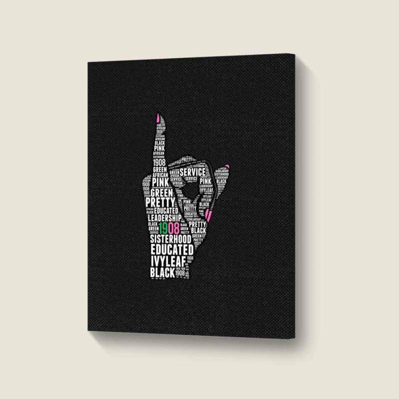 J15 Founder's Day Aka Women Hand Sign Words Sweatshirt Portrait Canvas Print | Artistshot