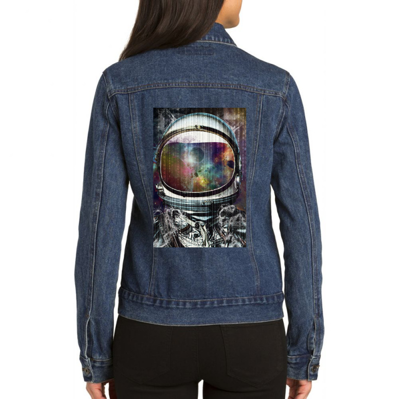 Astronaut Ladies Denim Jacket by joyo bobs | Artistshot