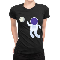 Astronaut And Moon Ladies Fitted T-shirt | Artistshot