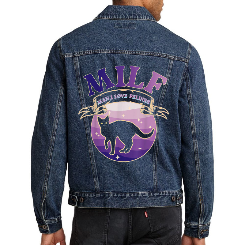 Felines Cat Lover Vintage Men Denim Jacket | Artistshot