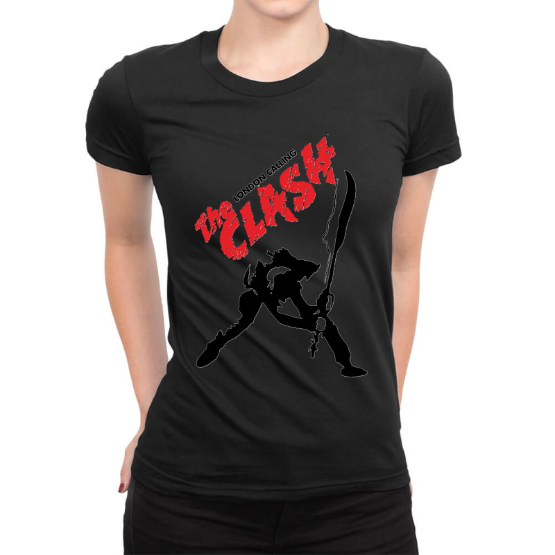Bass Smash Of Paul Simonon Ladies Fitted T-shirt | Artistshot