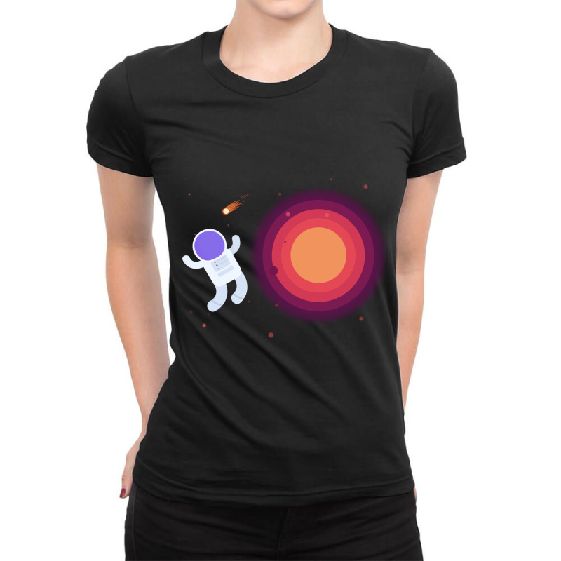 Astronaut In Space T Shirt Ladies Fitted T-Shirt by joyo bobs | Artistshot