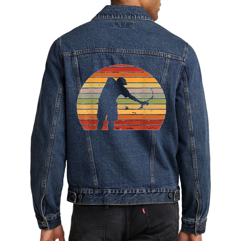 Bowfisher Vintage Retro Bowfisher Shoot Fish Bow Hunter Men Denim Jacket | Artistshot