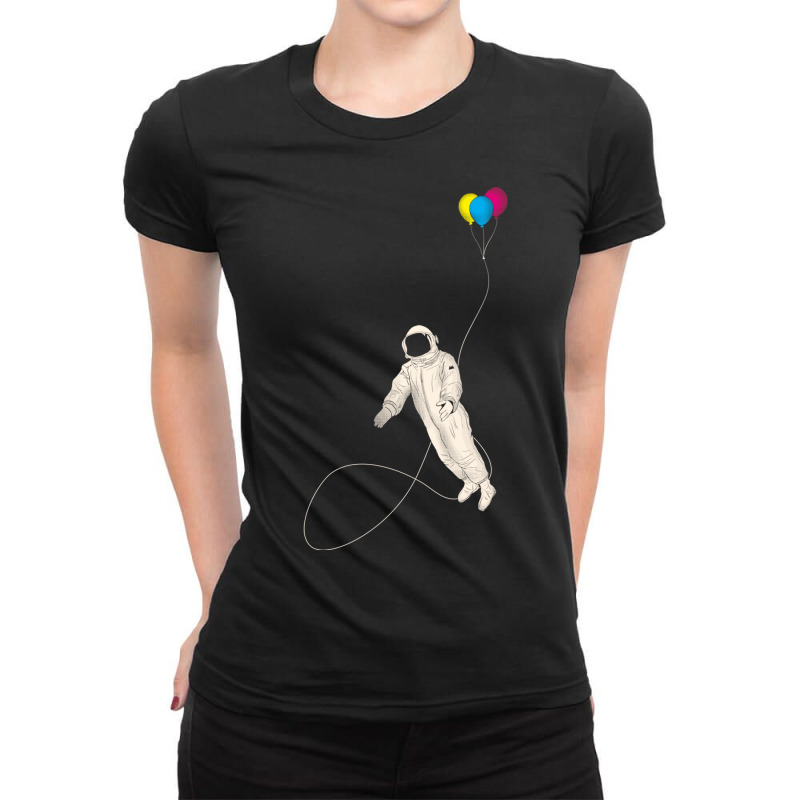 Fly Astronaut Ladies Fitted T-Shirt by joyo bobs | Artistshot