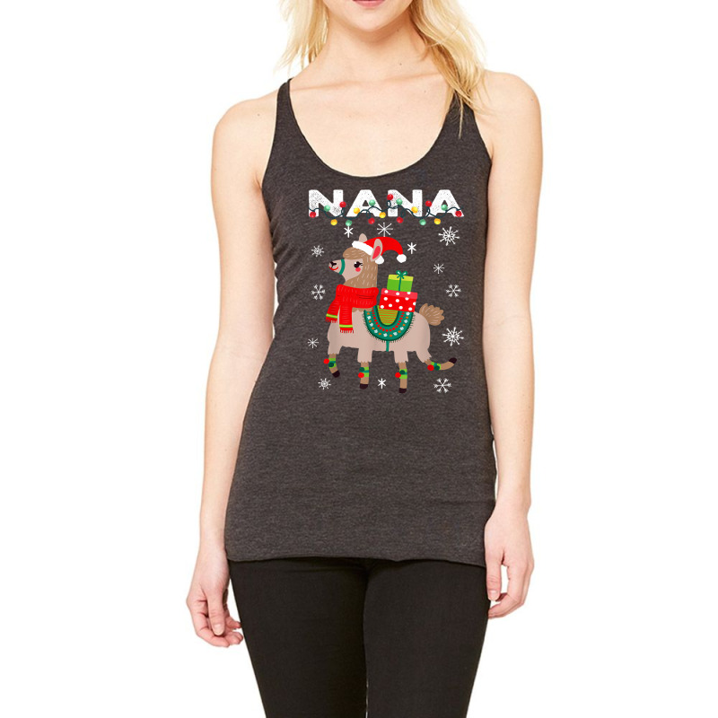 Nana Unny Christmas Llama Lights Matching Family Gifts T Shirt Racerback Tank by enaqr0esch | Artistshot