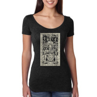 King Pakal's Spaceship, Mayan Time Traveler Ancient Carving Women's Triblend Scoop T-shirt | Artistshot