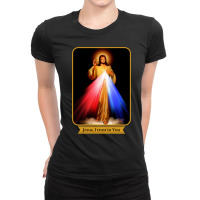 Divine Mercy Jesus I Trust In You Catholic Long Sleeve Ladies Fitted T-shirt | Artistshot