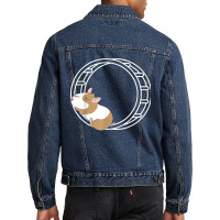 Hamster Wheel Hammy Owner Fluffy Rodent Pet Lover T Shirt Men Denim Jacket | Artistshot