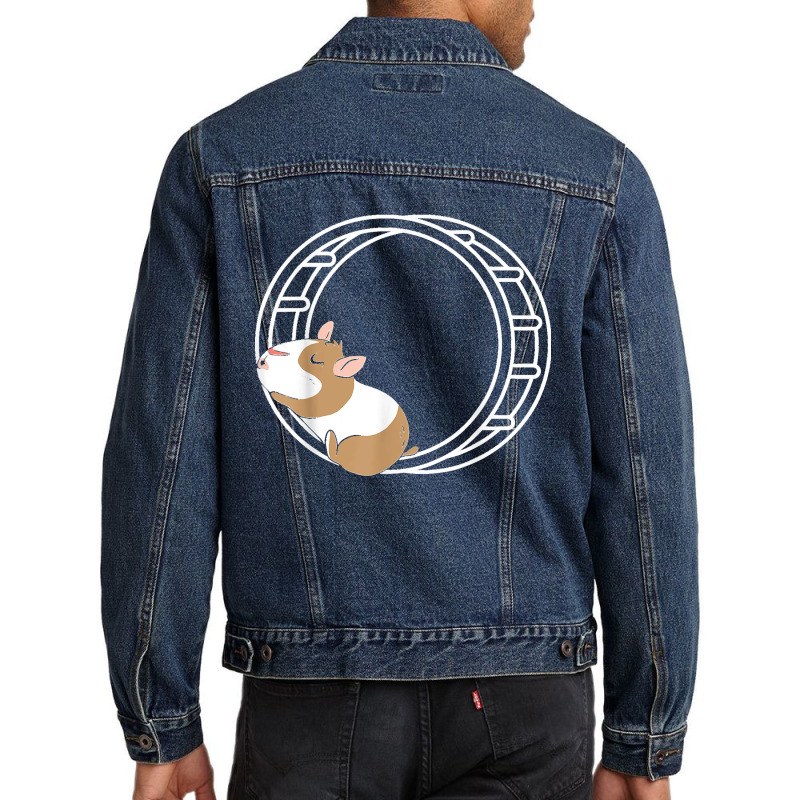 Hamster Wheel Hammy Owner Fluffy Rodent Pet Lover T Shirt Men Denim Jacket by JilmarM.Perez | Artistshot