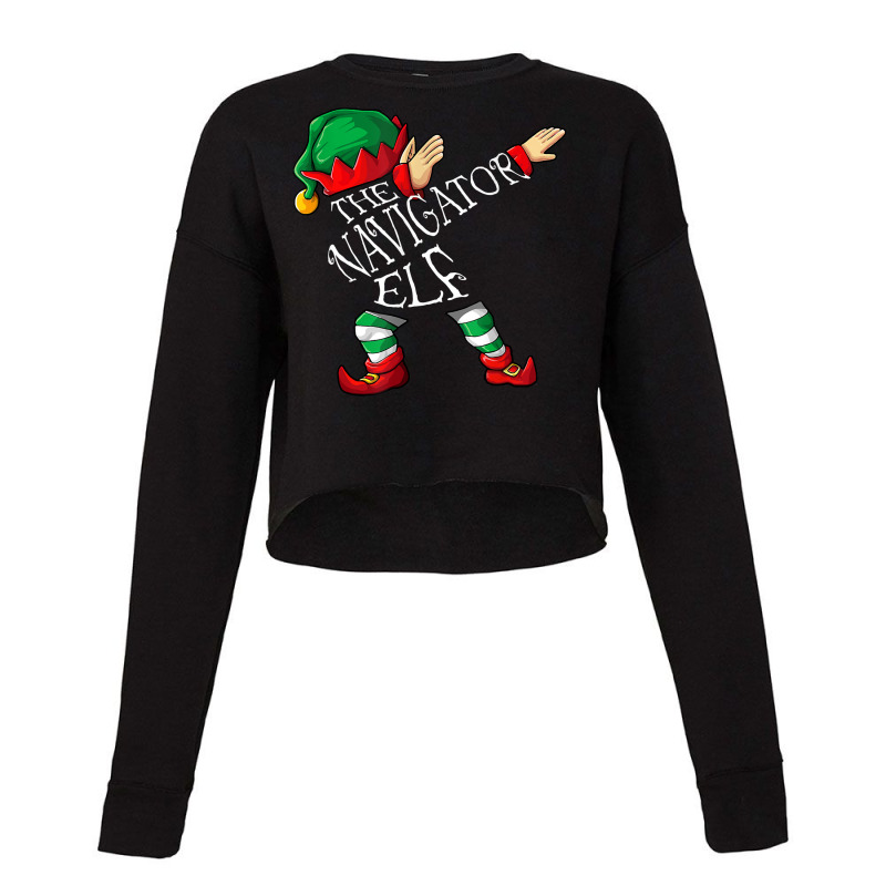 Dabbing Navigator Elf Christmas T Shirt Cropped Sweater by nejnda | Artistshot