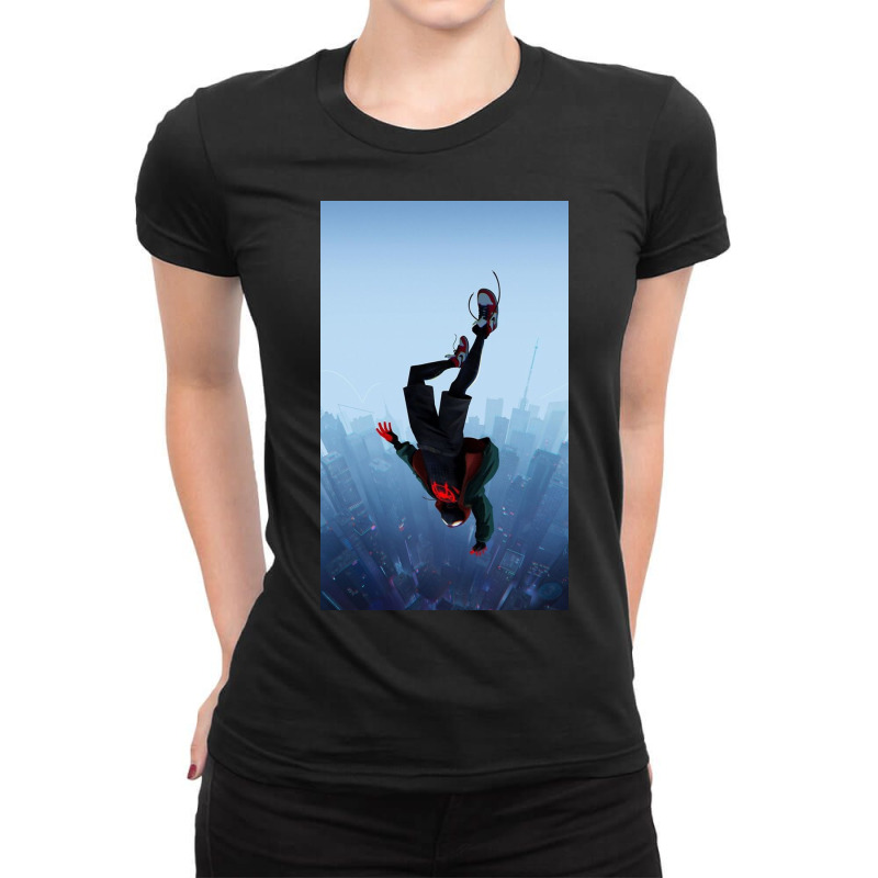 Miles Morales Jump Ladies Fitted T-Shirt by Ruthuhgf | Artistshot