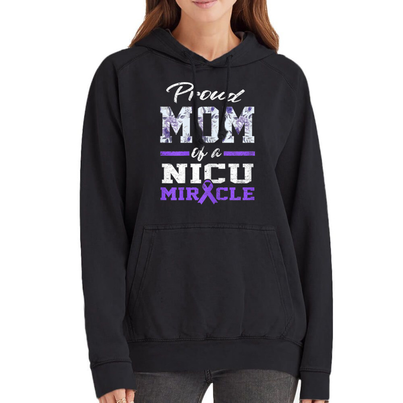 Womens Prematurity Awareness Proud Preemie Mom Nicu Warrior Miracle Vintage Hoodie | Artistshot