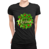 Merry Christmas Ladies Fitted T-shirt | Artistshot