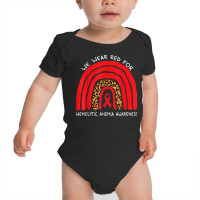 We Wear Red Rainbow For Hemolytic Anemia Awareness T Shirt Baby Bodysuit | Artistshot