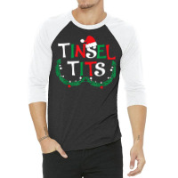 Jingle Balls Tinsel Tits Couples Christmas Matching Couple T Shirt 3/4 Sleeve Shirt | Artistshot