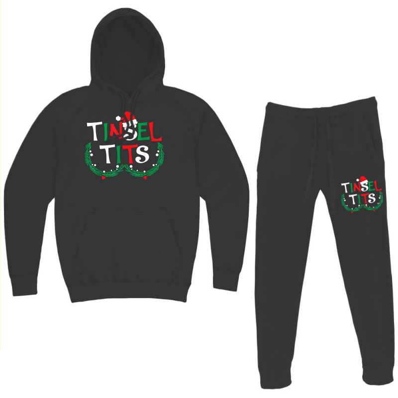 Jingle Balls Tinsel Tits Couples Christmas Matching Couple T Shirt Hoodie & Jogger Set | Artistshot