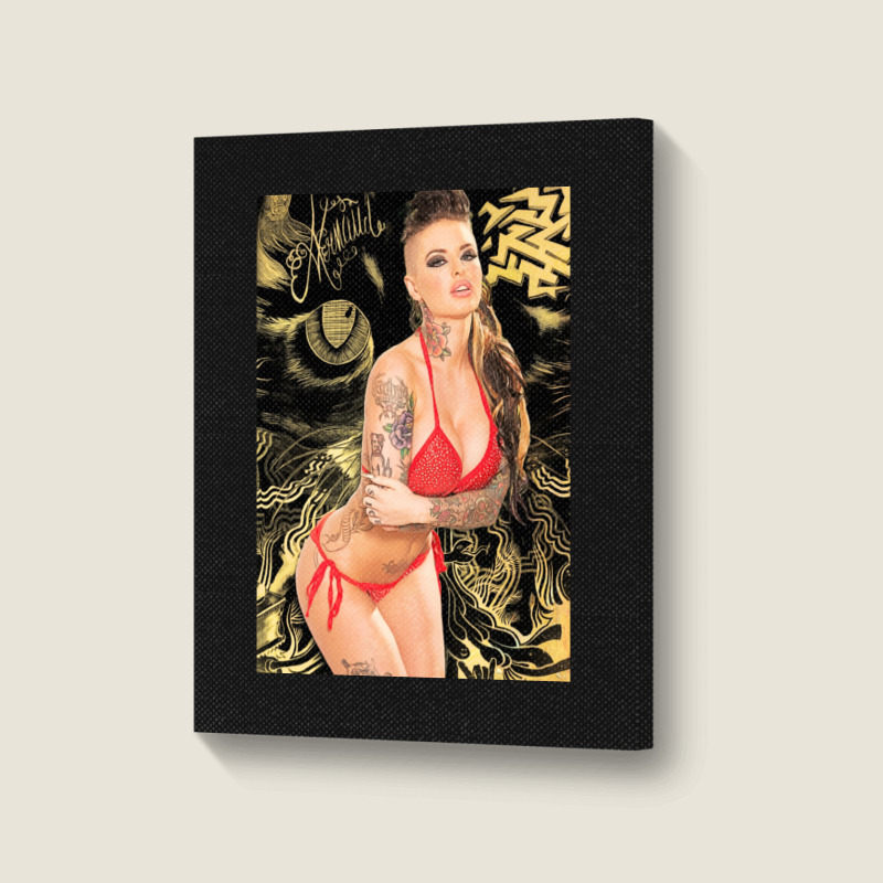 Christy Mack - Hot Tipping Point - Pop Art Pornstars By Mr Bluprint  P Portrait Canvas Print | Artistshot