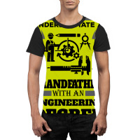 Never Underestimate A Grandfather With An Engineer Degree Graphic T-shirt | Artistshot