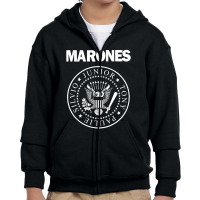 Marones (white) Youth Zipper Hoodie | Artistshot