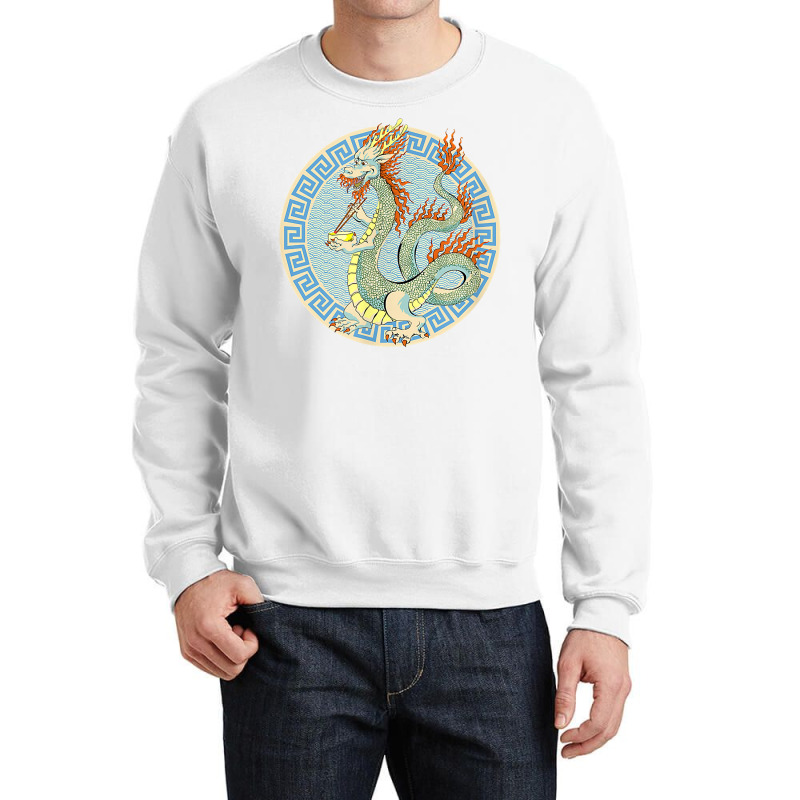 Asian Japanese Oriental Chinese Dragon Eating Ramen T Shirt Crewneck Sweatshirt | Artistshot