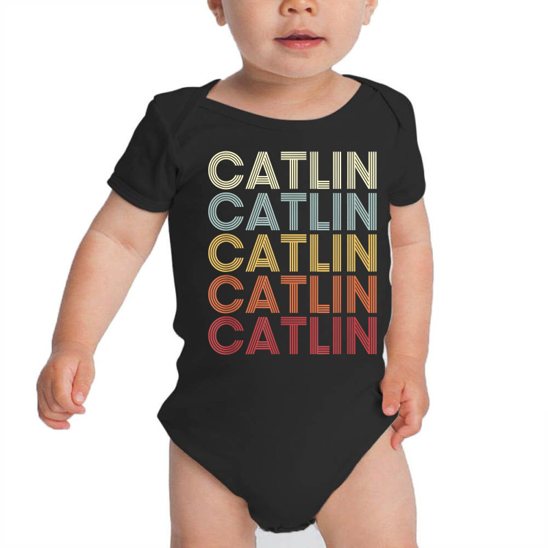 Catlin Illinois Catlin Il Retro Vintage Text T Shirt Baby Bodysuit by vivianadubcy | Artistshot