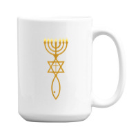 Messianic Judaism Cross Star Of David Jewish 15 Oz Coffee Mug | Artistshot