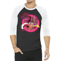 Fantasy Asian Japanese Oriental Dragon Riding Hokusai Wave T Shirt 3/4 Sleeve Shirt | Artistshot