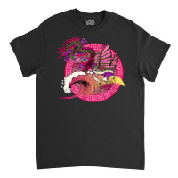 Fantasy Asian Japanese Oriental Dragon Riding Hokusai Wave T Shirt Classic T-shirt | Artistshot