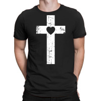 Heart Cross   Novelty Christian Faith T Shirt T-shirt | Artistshot