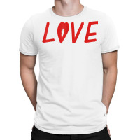 Love And Heart Design Happy Valentine’s Day Red Heart Love T Shirt T-shirt | Artistshot