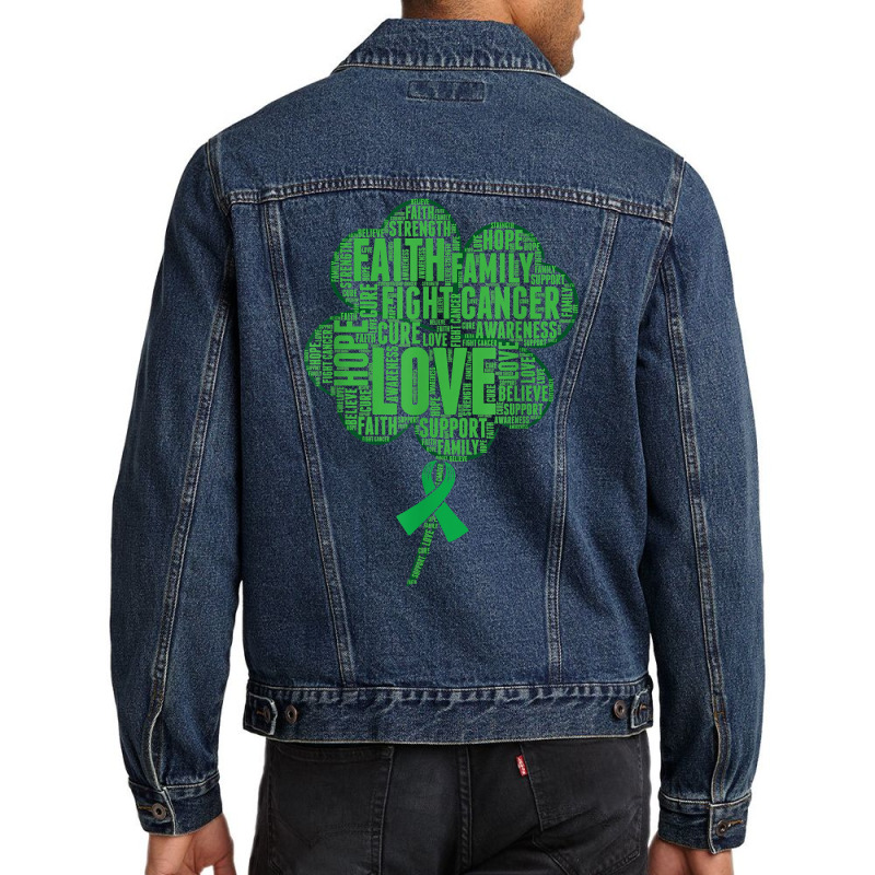 Lymphoma Disease Awareness Ribbon T Shirt Men Denim Jacket | Artistshot