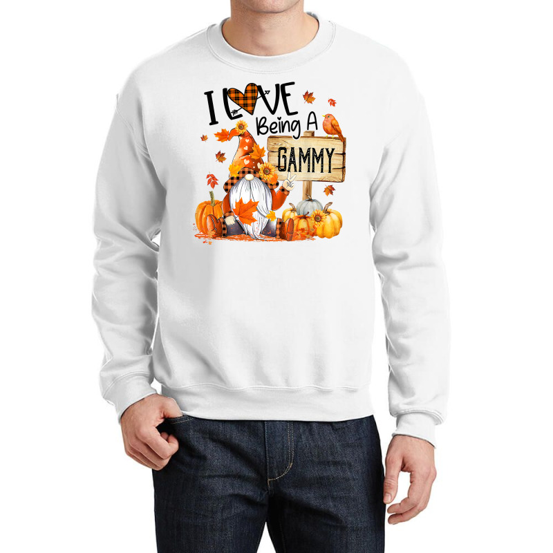 I Love Being Gammy Cute Gnome Pumpkin Thanksgiving T Shirt Crewneck Sweatshirt | Artistshot