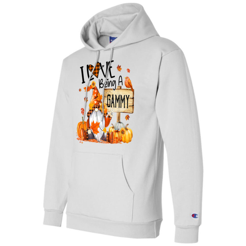 I Love Being Gammy Cute Gnome Pumpkin Thanksgiving T Shirt Champion Hoodie | Artistshot