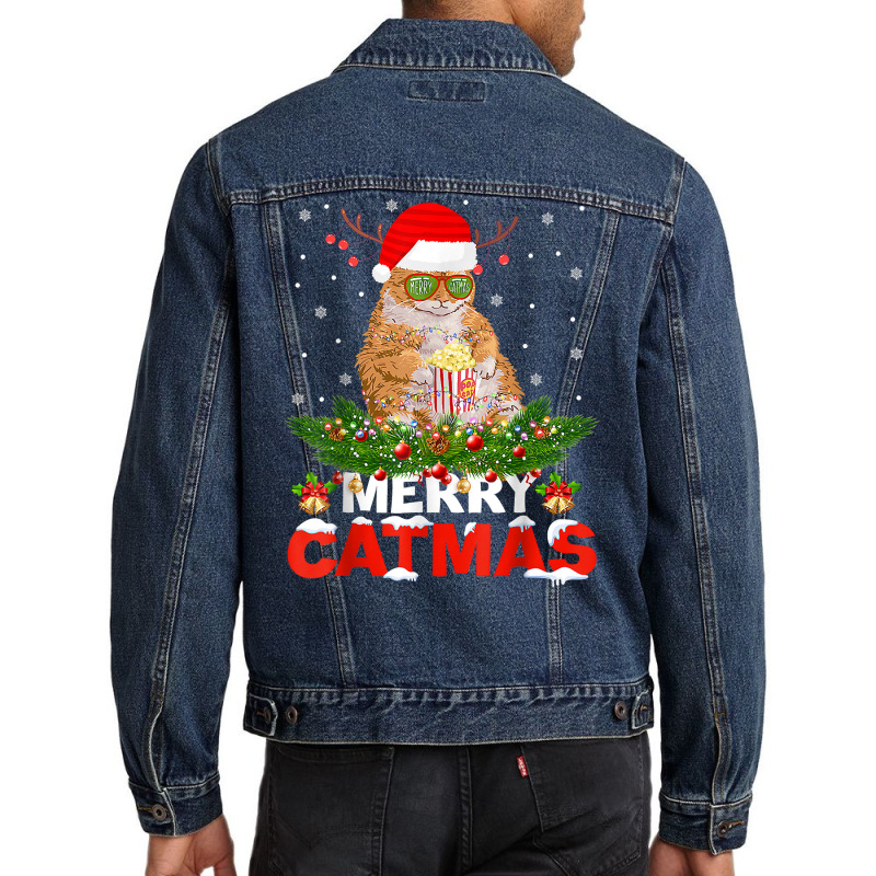 Merry Catmas Cat Christmas Pajamas X Mas Ugly Sweater Womens T Shirt Men Denim Jacket | Artistshot