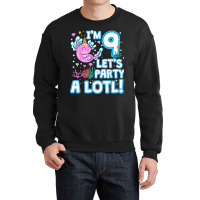 I'm 9 Year Old Let's Axolotl Party A Lotl! 9th Bday Axolotl T Shirt Crewneck Sweatshirt | Artistshot