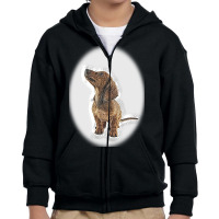 A Happy German Shepherd Mix Bhis Tongue Hangi Youth Zipper Hoodie | Artistshot