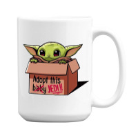 Adopt A Baby Mandalorian Baby Yoda 15 Oz Coffee Mug | Artistshot