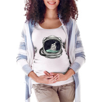 Astronaut And Ship Maternity Scoop Neck T-shirt | Artistshot