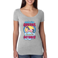 Unicorn Queens Are Born In October Women's Triblend Scoop T-shirt | Artistshot