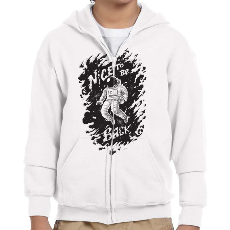 Nice To Be Back Youth Zipper Hoodie by joyo bobs | Artistshot