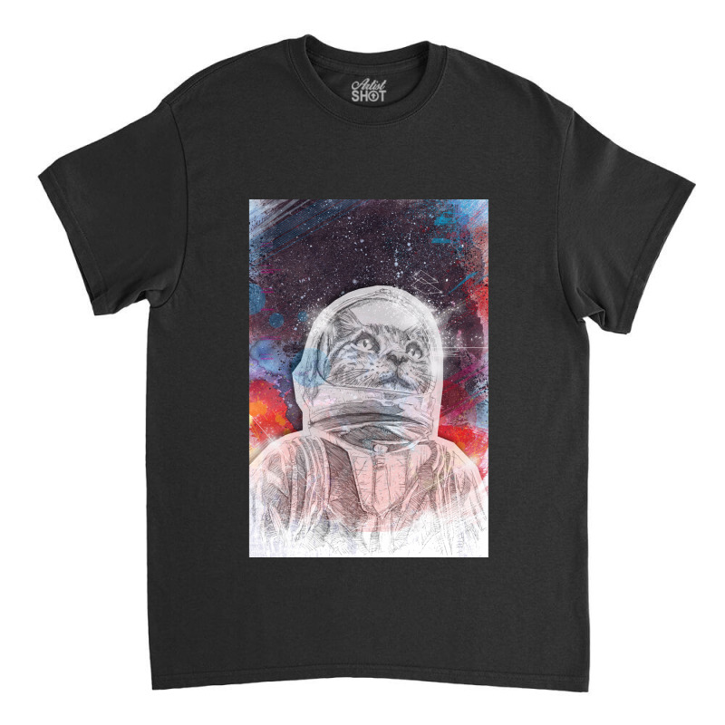 Space Cat Classic T-shirt by joyo bobs | Artistshot