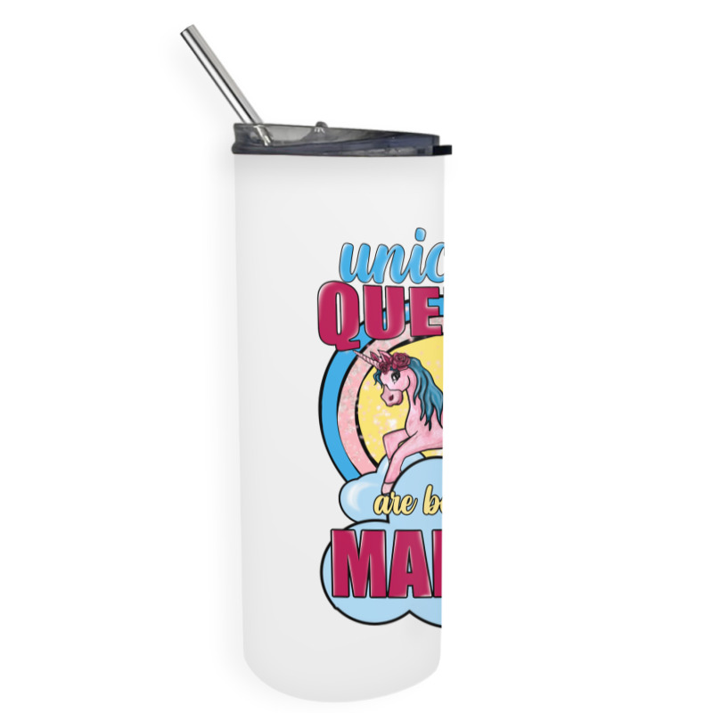 Unicorn Queens Are Born In March Skinny Tumbler | Artistshot