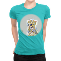 Beautiful Fun Young Boston Teing Jump And Run Ladies Fitted T-shirt | Artistshot