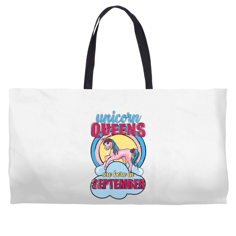 Unicorn Queens Are Born In September Weekender Totes | Artistshot