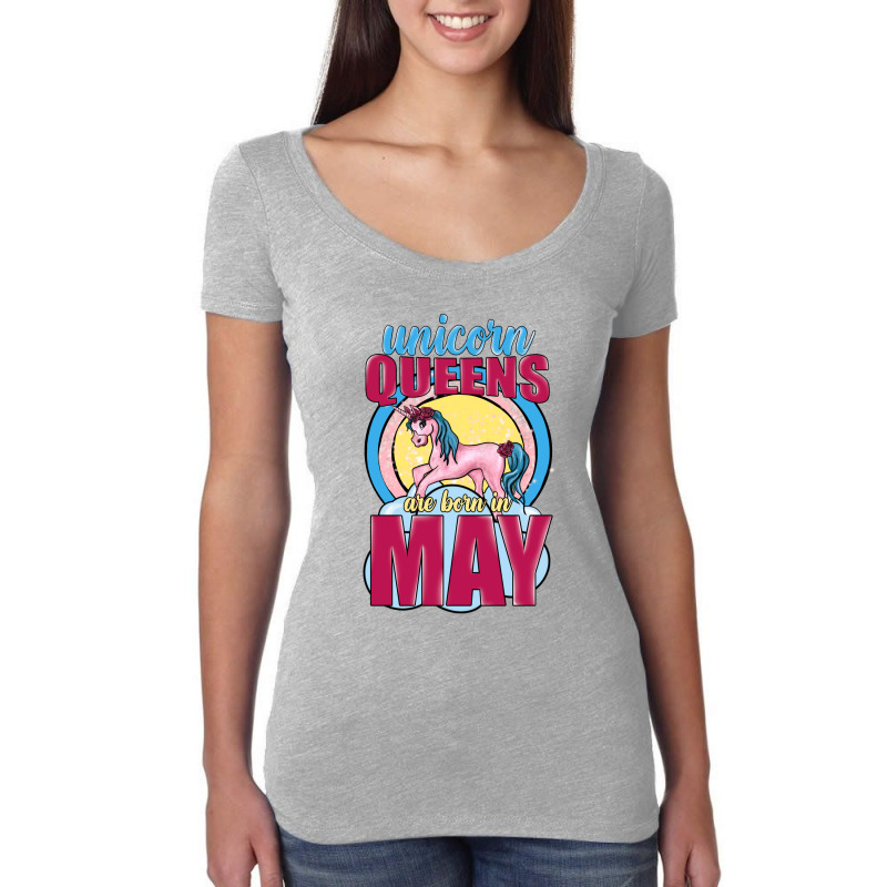 Unicorn Queens Are Born In May Women's Triblend Scoop T-shirt | Artistshot