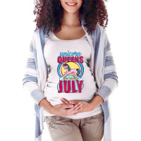 Unicorn Queens Are Born In July Maternity Scoop Neck T-shirt | Artistshot