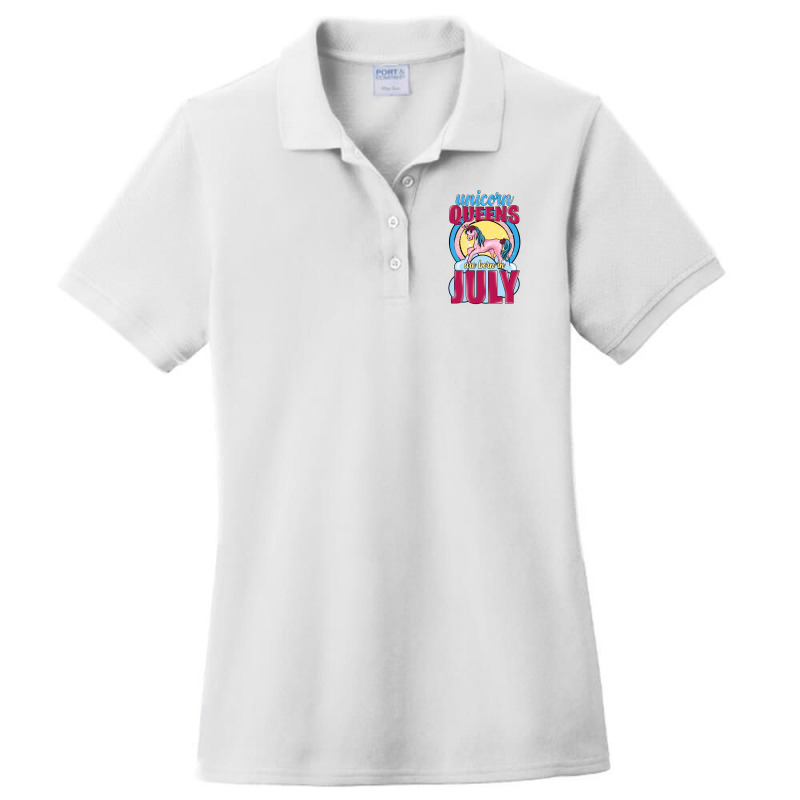 Unicorn Queens Are Born In July Ladies Polo Shirt | Artistshot